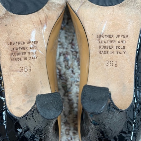 ANYI LU PATENT LEATHER PEEP TOE HEELS - Picture 8 of 10